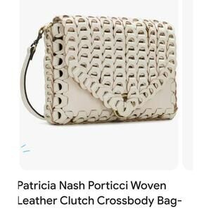 Patricia Nash Porticci Woven Leather Clutch Crossbody Bag